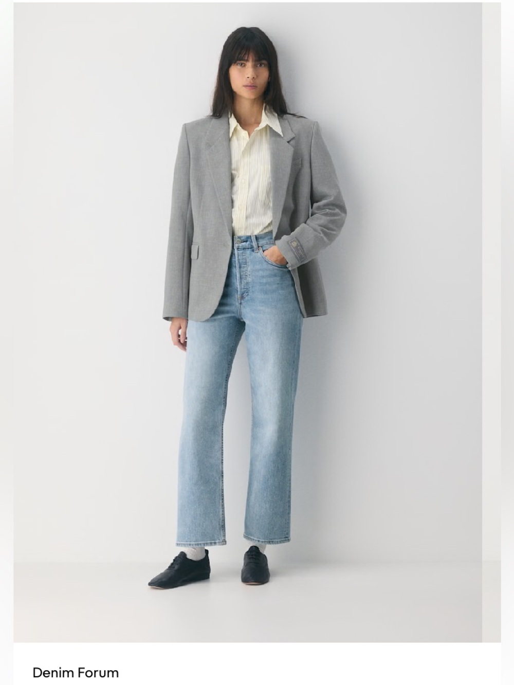Denim Forum Aritzia the Arlo Hi-Rise Straight Leg Jeans NWT